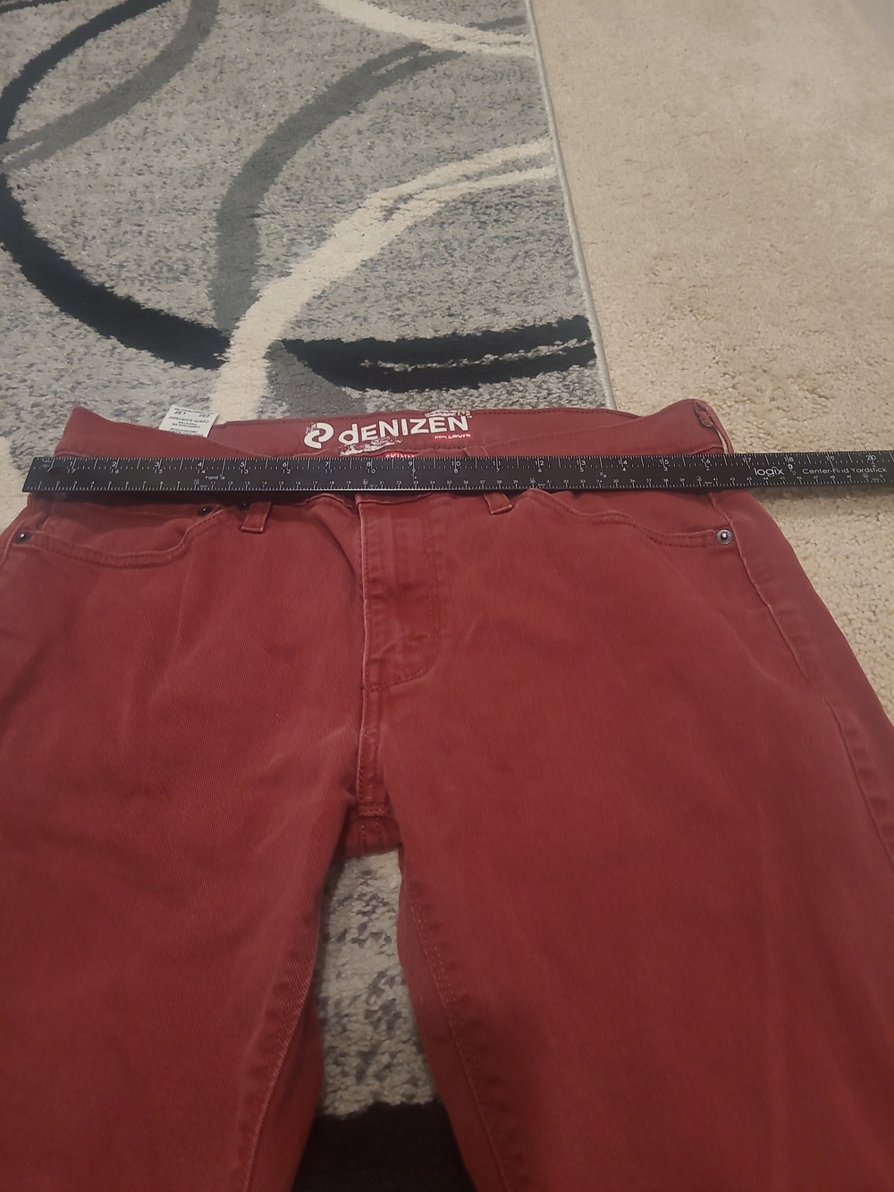 DENIZEN from Levi's High Rise Super Skinny Red Jeans Mens 32x32 - Picture 4 of 9